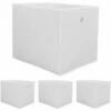 DuneDesign Set De 4 Boîtes De Rangement Ouvertes 33x38x33cm Tissu Pliant Pour Kallax Expedit 2 Oeillets En Métal Blanc - Weiss -DUNEDESIGN Sales 2024 10974283 1