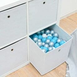 DuneDesign Set De 4 Boîtes De Rangement Ouvertes 33x38x33cm Tissu Pliant Pour Kallax Expedit 2 Oeillets En Métal Blanc - Weiss -DUNEDESIGN Sales 2024 10974283 3