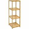 DuneDesign Étagère En Bois 38x39,5x124,5cm 4 Tablettes Superposées Lattes En Bambou Meuble à Rayonnages De Salle De Bain - Braun -DUNEDESIGN Sales 2024 10974302 1