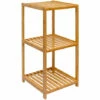 DuneDesign Étagère En Bois 38x39,5x83cm 3 Tablettes Superposées Lattes En Bambou Meuble à Rayonnages De Salle De Bain - Braun -DUNEDESIGN Sales 2024 10978098 1