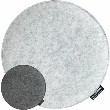 DUNEDESIGN Coussin De Chaise Feutre 25 Mm Rond Ø 35 Cm Repose-chaise Oreiller Plat Gris - Grau 3 DUNEDESIGN Coussin De Chaise Feutre 25 Mm Rond Ø 35 Cm Repose-chaise Oreiller Plat Gris - Grau