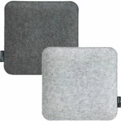 DUNEDESIGN 2 Coussins De Chaise Feutre Carré 35x35x2,5cm Oreiller D’Assise Réversible Gris - Grau