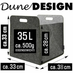 DUNEDESIGN Boîte De Rangement Feutre 33x33x38 Cm Kallax Panier Feutrine Étagère Ikea Gris - Grau -DUNEDESIGN Sales 2024 11486252 3