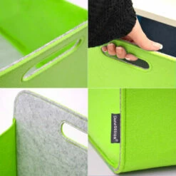 DUNEDESIGN 4 Boîtes De Rangement Feutre 33x33x38cm Kallax Panier Feutrine Étagère Ikea Vert - Grün 11 DUNEDESIGN 4 Boîtes De Rangement Feutre 33x33x38cm Kallax Panier Feutrine Étagère Ikea Vert - Grün -DUNEDESIGN Sales 2024 11486257 5