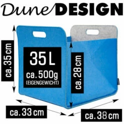 DUNEDESIGN 4 Boîtes De Rangement Feutre 33x33x38cm Kallax Panier Feutrine Étagère Ikea Bleu - Blau -DUNEDESIGN Sales 2024 11486258 3