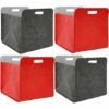 DUNEDESIGN 4 Boîtes De Rangement Feutre 33x33x38 Cm Kallax Panier Feutrine Ikea Gris Rouge - Rot 1 DUNEDESIGN 4 Boîtes De Rangement Feutre 33x33x38 Cm Kallax Panier Feutrine Ikea Gris Rouge - Rot -DUNEDESIGN Sales 2024 11486264 1