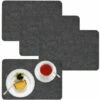 DUNEDESIGN Set De Table En Feutre Artificiel 43x30x0,5cm Ensemble De 4 Pcs Gris - Grau -DUNEDESIGN Sales 2024 12736515 1