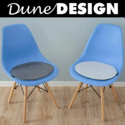 DUNEDESIGN 2 Coussins De Siège En Feutre Ovale 40x37x0,8cm Coussin D'Assise Réversible Gris - Grau -DUNEDESIGN Sales 2024 16923876 4