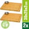 DUNEDESIGN Lot De 2 - Planche De Service Bambou Et Bol à Sauce - Assiette à Steak En Bois - Beige -DUNEDESIGN Sales 2024 20415492 1