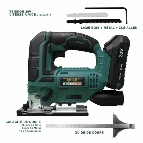 Scie Sauteuse Sans Fil 20 V Silex® ( Batterie 2 Ah ) 4 Scie Sauteuse Sans Fil 20 V Silex® ( Batterie 2 Ah ) – Image 2