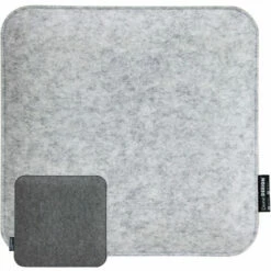 DUNEDESIGN 30mm Coussin En Feutre De Chaise 35x35cm Carré Chaud Réversible Gris - Grau