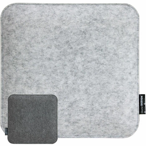 DUNEDESIGN 30mm Coussin En Feutre De Chaise 35x35cm Carré Chaud Réversible Gris - Grau 3 DUNEDESIGN 30mm Coussin En Feutre De Chaise 35x35cm Carré Chaud Réversible Gris - Grau