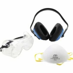 SILEX Kit De Protections De Travail | Casque - Masque - Lunette