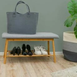 DUNEDESIGN Banc Scandinave Avec Rangement Pour Chaussures 90x34x44 Banquette D'Entrée - Hellgrau -DUNEDESIGN Sales 2024 35530645 3