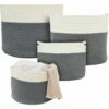 DUNEDESIGN Set De 4 Paniers En Corde De Coton Corbeilles à Linge 20-60L PaniersRangement - Grau -DUNEDESIGN Sales 2024 35534978 1