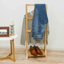 DUNEDESIGN Porte Serviette En Bambou Durable 40x30x102cm Sèche Serviettes Sur Pied Salle - Braun 11 DUNEDESIGN Porte Serviette En Bambou Durable 40x30x102cm Sèche Serviettes Sur Pied Salle - Braun -DUNEDESIGN Sales 2024 35536289 5