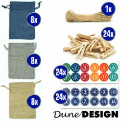 DUNEDESIGN Calendrier De L'Avent à Remplir Soi-même - 24 Pochettes Cadeaux - DIY Kit Noël - Blau 11 DUNEDESIGN Calendrier De L'Avent à Remplir Soi-même - 24 Pochettes Cadeaux - DIY Kit Noël - Blau -DUNEDESIGN Sales 2024 35568051 5