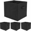 DUNEDESIGN 4 Boîtes De Rangement Kallax 33x38x33 Cube En Tissu Avec Poignée Panier Pliable - Schwarz -DUNEDESIGN Sales 2024 35628779 1