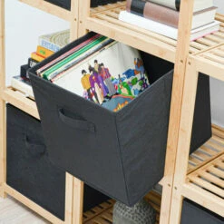 DUNEDESIGN 4 Boîtes De Rangement Kallax 33x38x33 Cube En Tissu Avec Poignée Panier Pliable - Schwarz -DUNEDESIGN Sales 2024 35628779 5