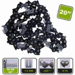 Lot De 5 Chaînes Silex® Pour Tronçonneuse Pour Guide 20-50