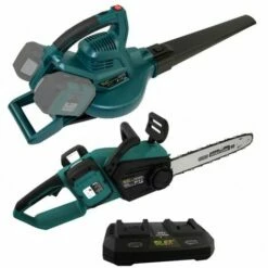 SILEX Tronçonneuse + Souffleur 3 En 1 Sans Fil à Batterie 40V SLX ® + Chargeur + 2 Batteries 4 A H