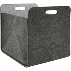 DUNEDESIGN Aufbewahrungsbox 2er Set Cube Filz Grau 33x38x33cm - Grau