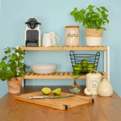 DUNEDESIGN Étagère Bambou - 70x33x26 Meuble Bois Salle De Bain Cuisine Rangement Chaussures - Weiss -DUNEDESIGN Sales 2024 42735490 4