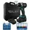 Clé à Chocs 20V Sans Fil Silex® 20V Moteur Brushless - Batterie 6.0Ah + 6 Douilles Pour Jantes + 10 Douilles à Choc