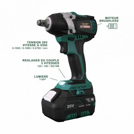 Clé à Chocs 20V Sans Fil Silex® 20V Moteur Brushless - Batterie 6.0Ah + 6 Douilles Pour Jantes + 10 Douilles à Choc 4 Clé à Chocs 20V Sans Fil Silex® 20V Moteur Brushless - Batterie 6.0Ah + 6 Douilles Pour Jantes + 10 Douilles à Choc – Image 2