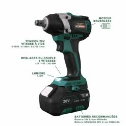 Pack Clé à Chocs 20V Sans Fil Silex® 20V (1 X Batterie 6 Ah SLX Lithium ) + Visseuse à Choc -DUNEDESIGN Sales 2024 43998416 3