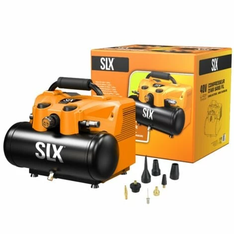 SILEX Compresseur D’air Portatif 6L Sur Batterie 40V SLX® - 8 Bar Max +2 Batteries Lithium 5 Ah 3 SILEX Compresseur D’air Portatif 6L Sur Batterie 40V SLX® - 8 Bar Max +2 Batteries Lithium 5 Ah