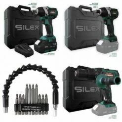 Pack Clé à Chocs 20V Sans Fil Silex® 20V (1 X Batterie 6 Ah SLX Lithium ) + Visseuse à Choc + Perceuse à Percussion