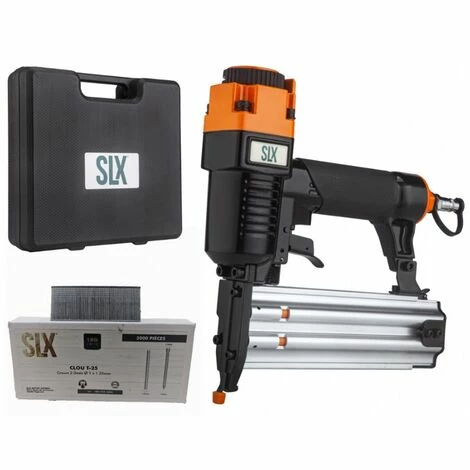 SILEX Cloueur Pneumatique SLX 18 GA - Clous 15-50 Mm - 4-7 Bar + 5000 Clous 18G/25 Mm 3 SILEX Cloueur Pneumatique SLX 18 GA - Clous 15-50 Mm - 4-7 Bar + 5000 Clous 18G/25 Mm
