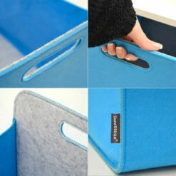 DUNEDESIGN Aufbewahrungsbox 2er Set Cube Filz Blau 33x38x33cm - Blau -DUNEDESIGN Sales 2024 45318804 5