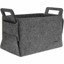 DUNEDESIGN Boîte De Rangement En Feutre 37x24x37cm Gris - Grau