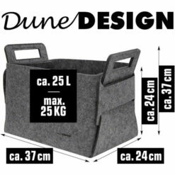 DUNEDESIGN Boîte De Rangement En Feutre 37x24x37cm Gris - Grau 9 DUNEDESIGN Boîte De Rangement En Feutre 37x24x37cm Gris - Grau -DUNEDESIGN Sales 2024 49704289 3