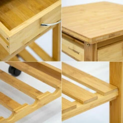 DUNEDESIGN Desserte à Roulette 37x37x85 Meuble Servant De Cuisine Bois De Bambou - Holzfarben 10 DUNEDESIGN Desserte à Roulette 37x37x85 Meuble Servant De Cuisine Bois De Bambou - Holzfarben -DUNEDESIGN Sales 2024 49704380 4