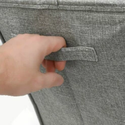DUNEDESIGN 50L Panier à Linge Sale Avec Couvercle - 30x30x60 Bac De Rangement Pliable Gris - Grau -DUNEDESIGN Sales 2024 59197513 4