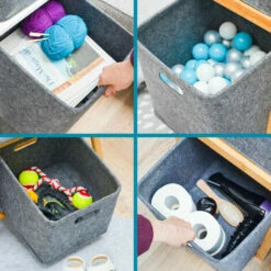 DUNEDESIGN 2 Cubes De Rangement 33x33x33 Box Rangement Compatible Avec Etagere Ikea Kallax - Grau -DUNEDESIGN Sales 2024 69758615 5