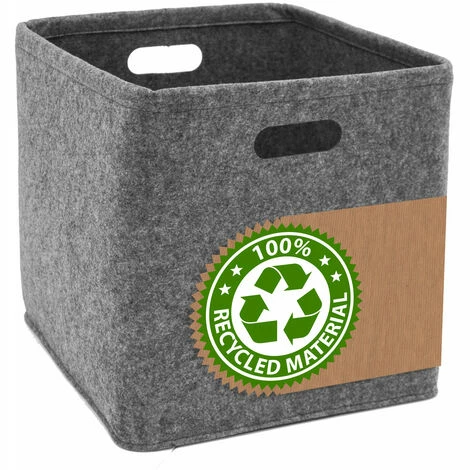 DUNEDESIGN Cube De Rangement 33x33x33 - Box Rangement Compatible Avec Etagere Ikea Kallax - Grau 3 DUNEDESIGN Cube De Rangement 33x33x33 - Box Rangement Compatible Avec Etagere Ikea Kallax - Grau