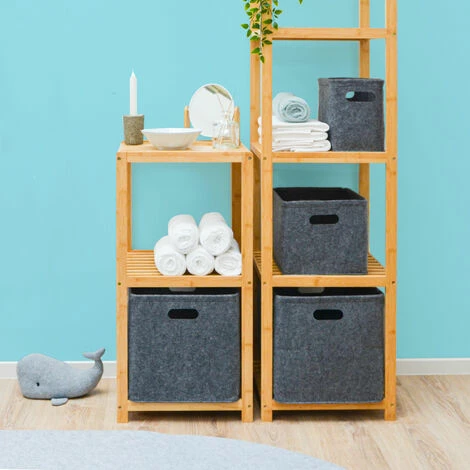 DUNEDESIGN Cube De Rangement 33x33x33 - Box Rangement Compatible Avec Etagere Ikea Kallax - Grau 5 DUNEDESIGN Cube De Rangement 33x33x33 - Box Rangement Compatible Avec Etagere Ikea Kallax - Grau – Image 3