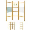 DUNEDESIGN Echelle Bambou Salle De Bain - 180x180 Porte-Serviettes Sur Pied Etagere Echelle - Braun -DUNEDESIGN Sales 2024 77774761 1