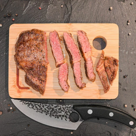 DUNEDESIGN Set De 3 Planche à Découper En Bambou - 33x22cm Planche En Bois - Rainure à Jus - Braun 4 DUNEDESIGN Set De 3 Planche à Découper En Bambou - 33x22cm Planche En Bois - Rainure à Jus - Braun – Image 2